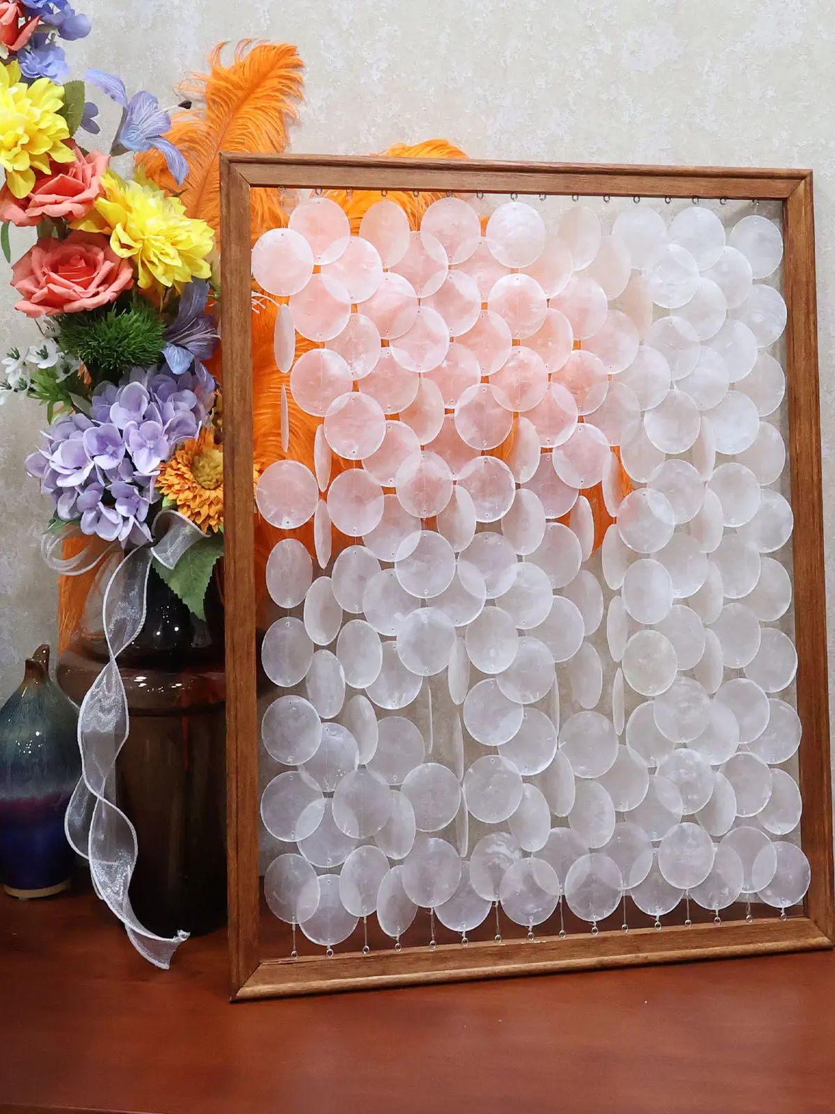 

l ell Picture Frame Creative Indoor Hanging Decoration with Mica Slice Personalized Artcrt ell Frame