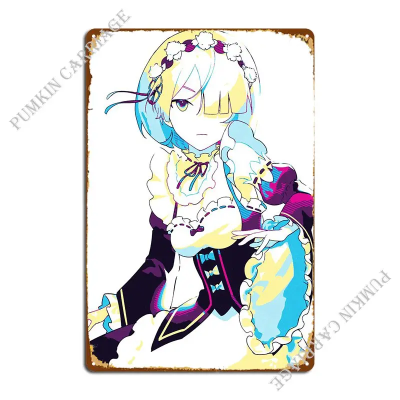 Ram Re Zero Metal Plaque Poster Garage Pub Custom Classic Tin Sign Poster