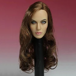 CGL T-10 1/6 Female Soldier Angelina Jolie Hair Planting Head Carving Model Accessories Fit 12
