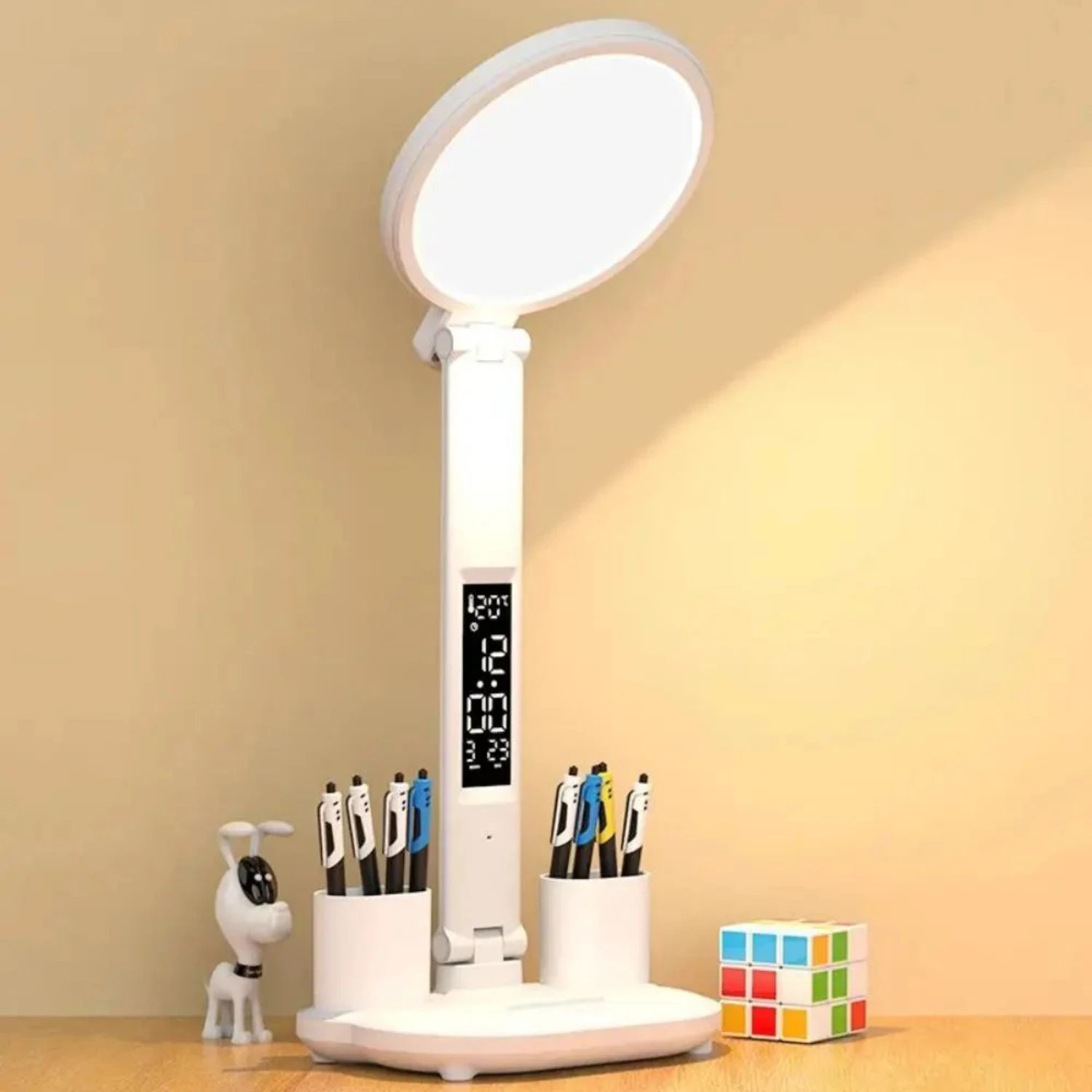 New Convenient foldable LED desk lamp with eye protection, built-in pencil holder, and child-friendly reading night light. Ideal