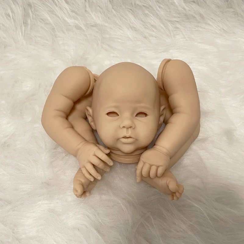 19 Inch Raven Kit Bebe Reborn Baby Doll Parts Vinyl Unpainted Unfinished Blank Doll Mold DIY Toy