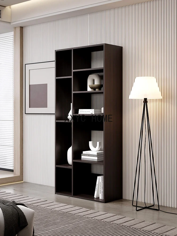 Combined Bookcase Display Cabinet Household Living Room Vertical Locker Modern Light Luxury Office Storage Cabinet File Cabinet