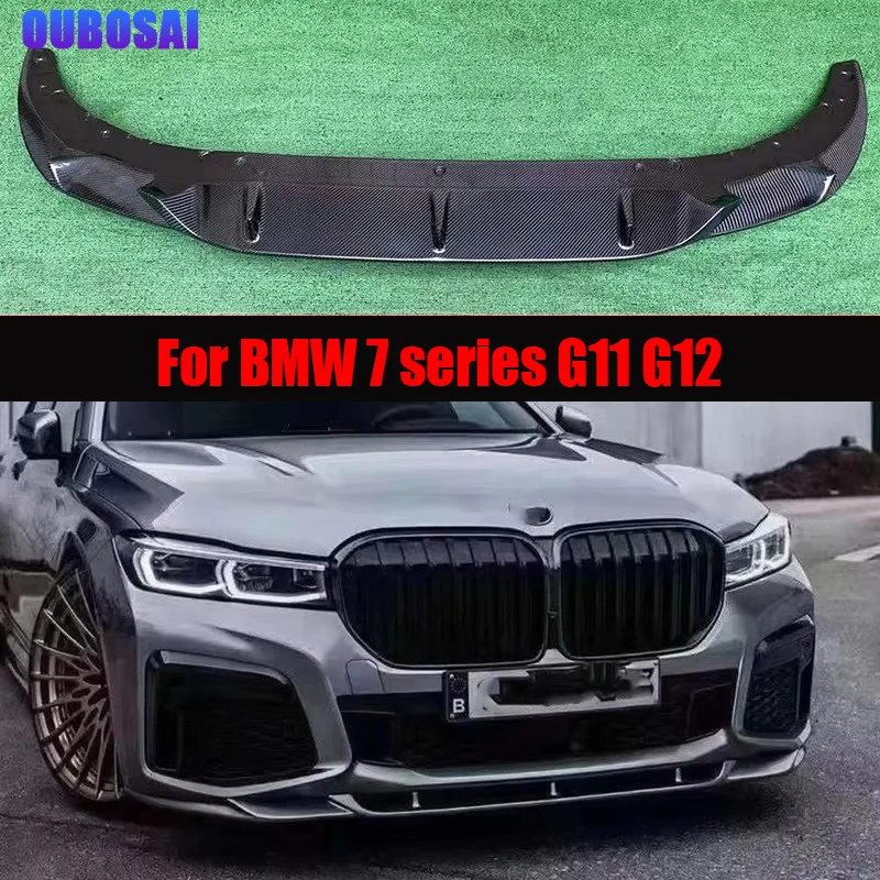 

For BMW 7 series G11 G12 Carbon Fiber Front lip Car Front Bumper Diverter Spoiler Diffuser Front lip chin automotive parts