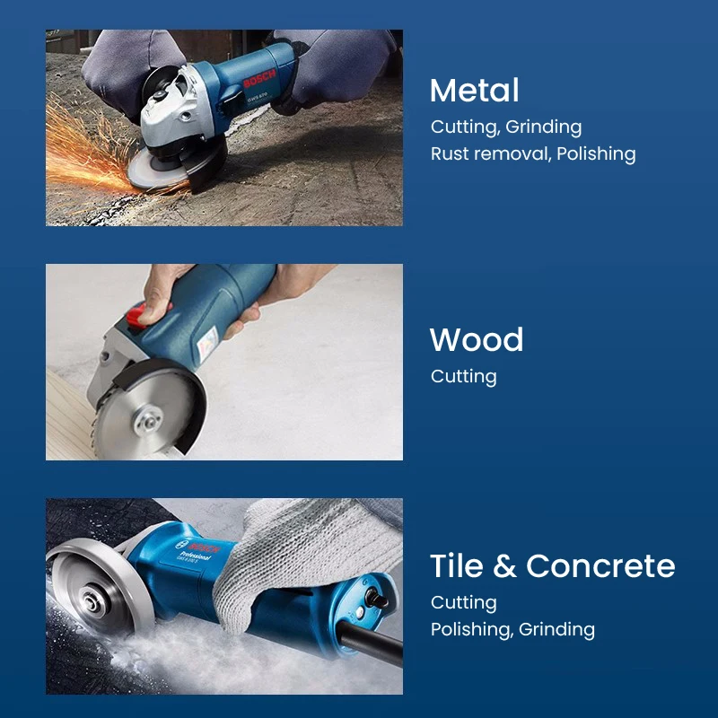 Bosch GWS700 Electric Angle Grinder 12000Rpm Multifunctional Handheld Grinding Machine for Metal Polishing Cutting Power Tools