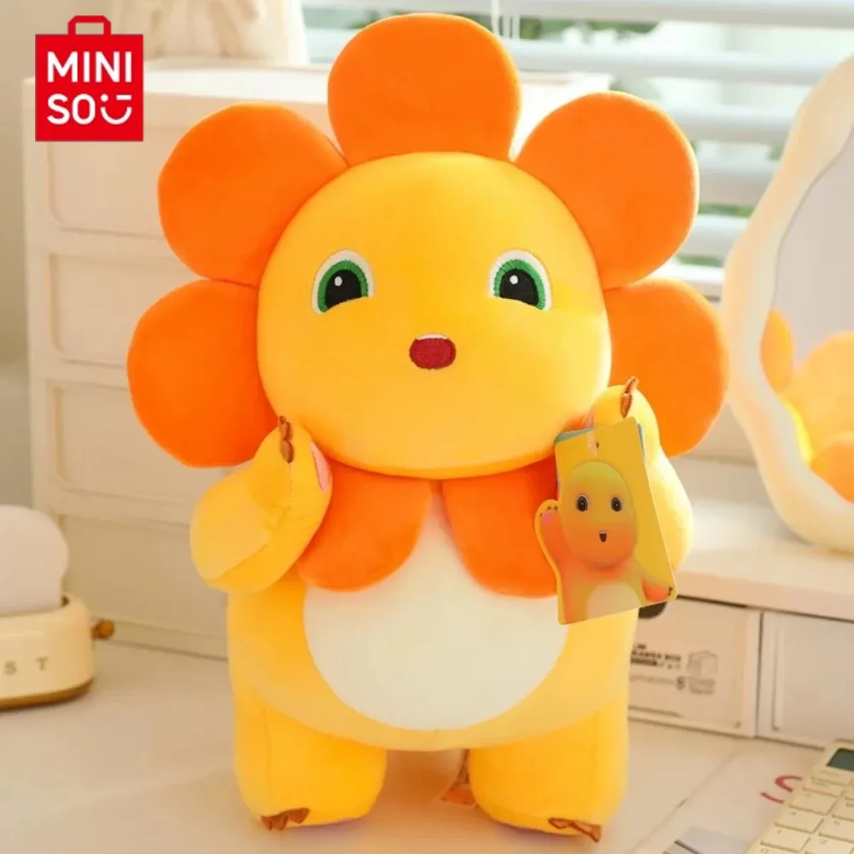

MINISO подсолнух Nailong аниме мультфильм милая мягкая плюшевая кукла украшение комнаты мягкая подушка подарок на день рождения подруге мальчик девочка