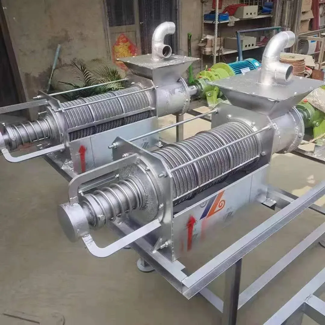 Dung Solid Liquid Separator Screw Press Cow Dung Sludge Manure Dewatering Machine