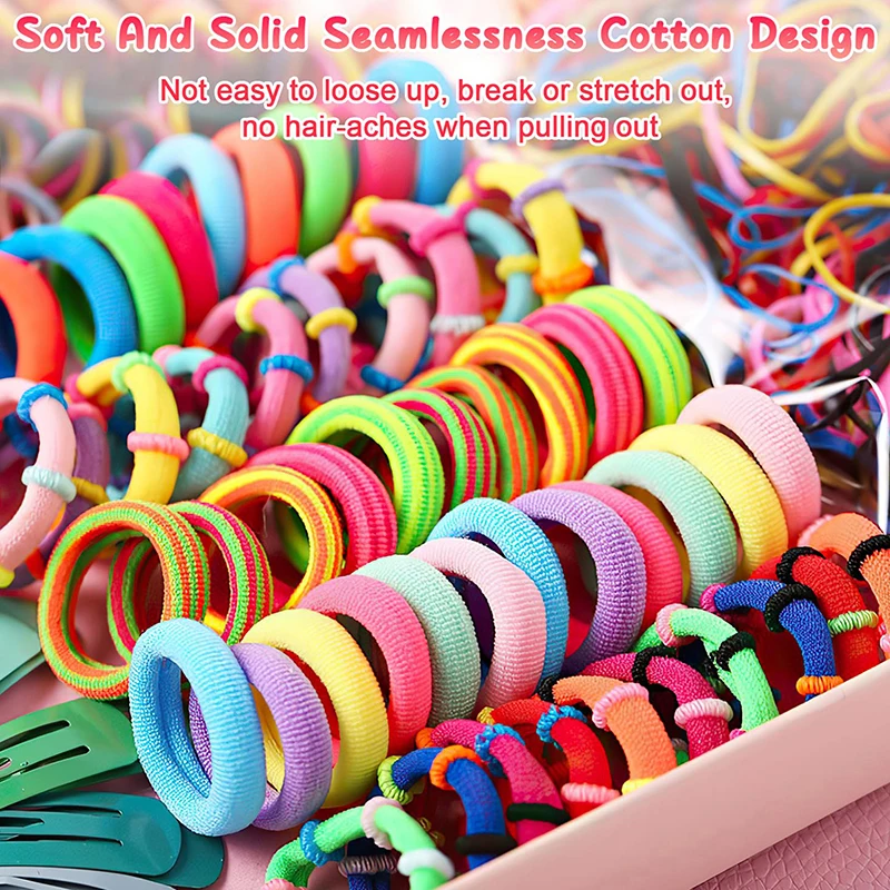 780pcs Hair Accessories Set For Girls Hair Clip Set Elastic Rubber Bands Flower Hair Clip Metal Snap Hair Clips For Girls Gift