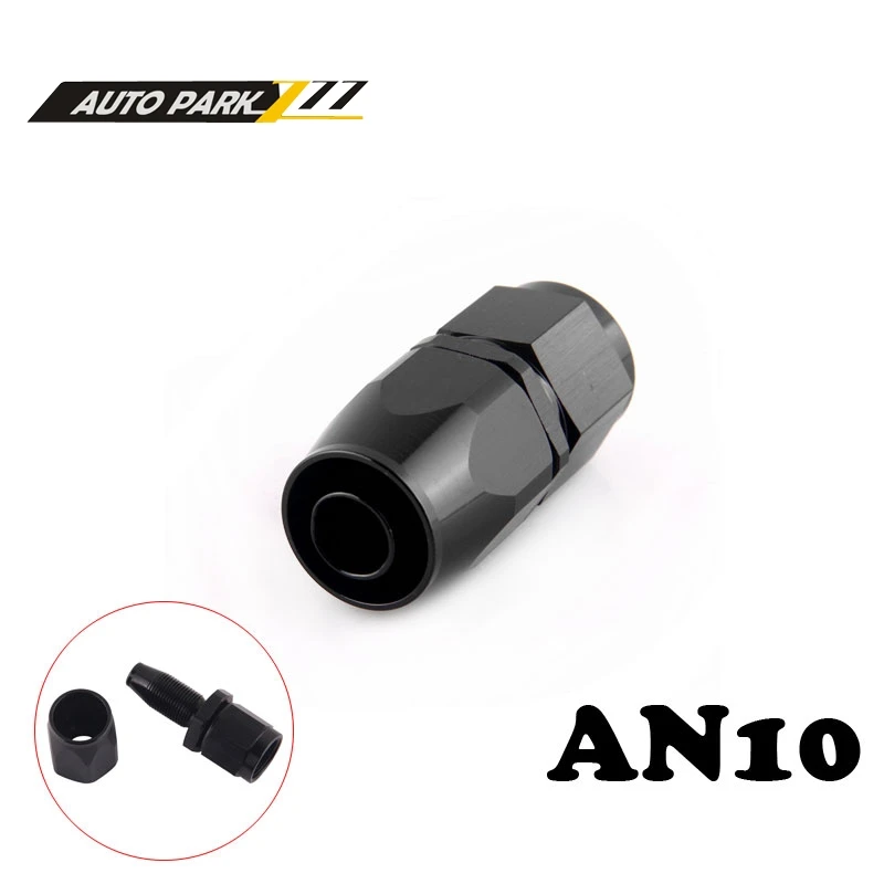 AN10 Straight 45 90 180 Degree Oil Fuel Swivel Hose End Fitting Oil Hose End Adaptor Kit Black JT41