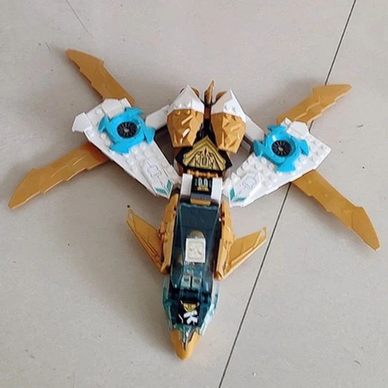 Golden Dragon Jet fighter model building block toys Christmas gifts Birthday gifts - view 3