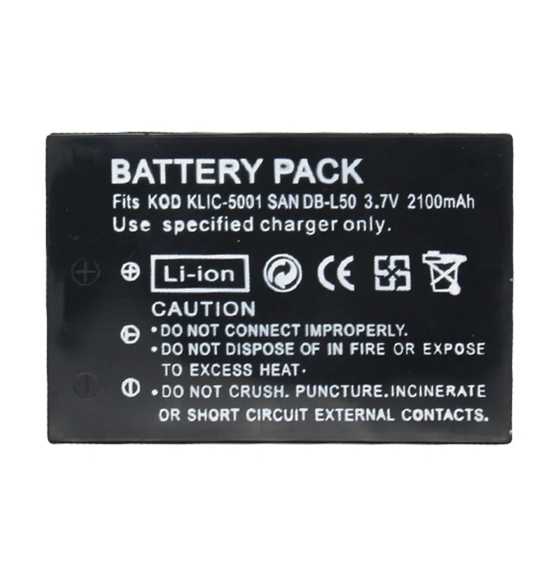 DB-L50 DBL50 2100mah Camera Battery for Sanyo Xacti VPC-FH1 HD1000 HD1010 HD2000 Kodak DX7590 Z730 P850 Z760 KLIC-5001 Batteries