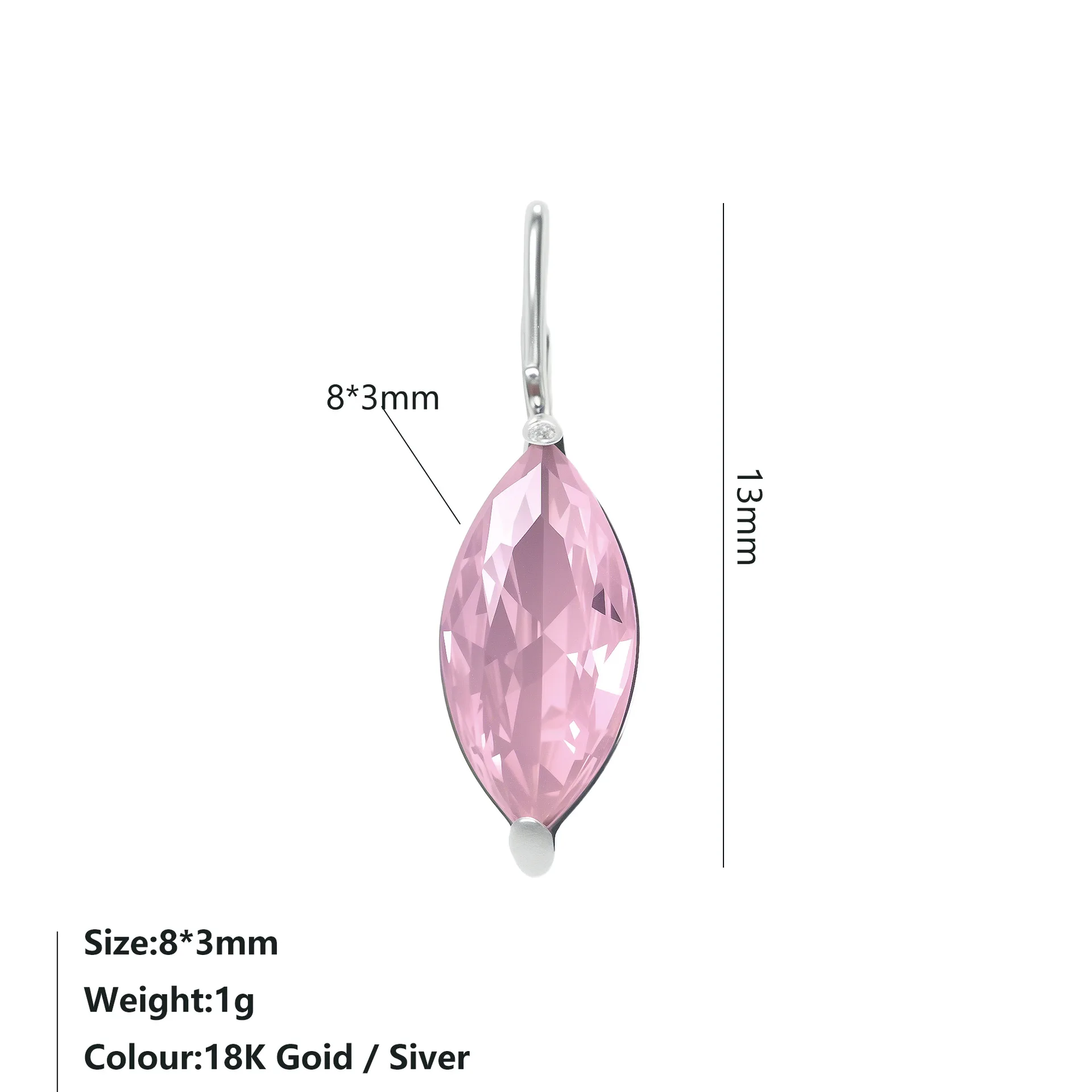 Tiny Marquise Crystal Charms for DIY Earrings