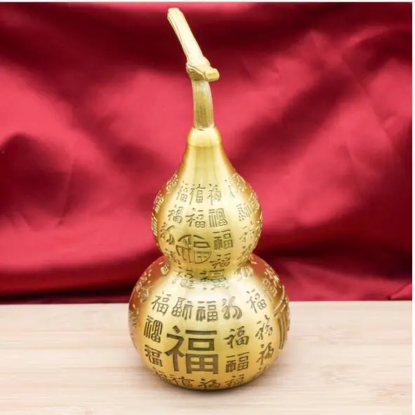 Brass Baifu Gourd Metal Crafts Office Living Room Decoration Gift Blessing Bronze Ware