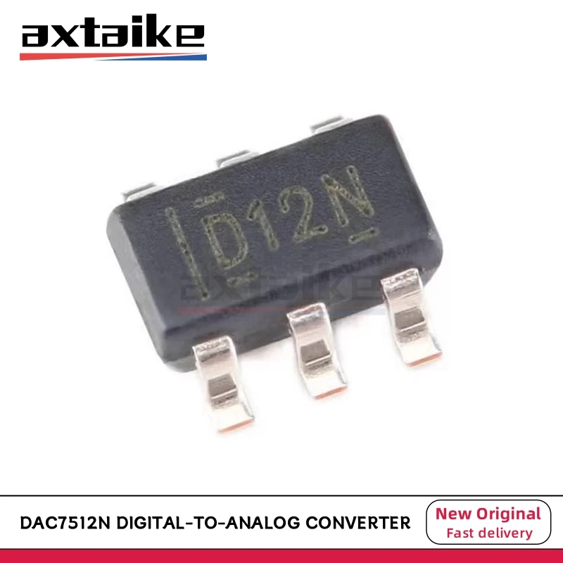 

2PCS DAC7512 DAC7512N D12N SOT23-6 DAC7512N/3K Low Power Rail to Rail Output 12Bit Serial Input Digital TO Analog Converter IC