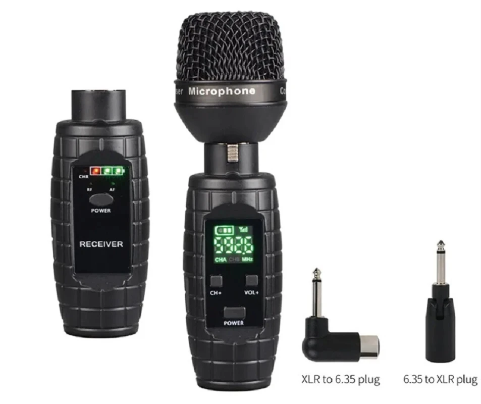 Microphone Microphone Wired to Wireless Grenade System Capacitor/Moving Coil Mmicrophone Support 48V Power U-95