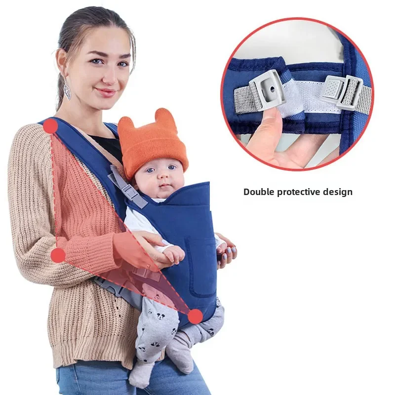 Baby Going Out Safety Carrier Sling Multifunctional Shoulder Baby Carrier Four Methods Front and Back Versatile for All Seasons