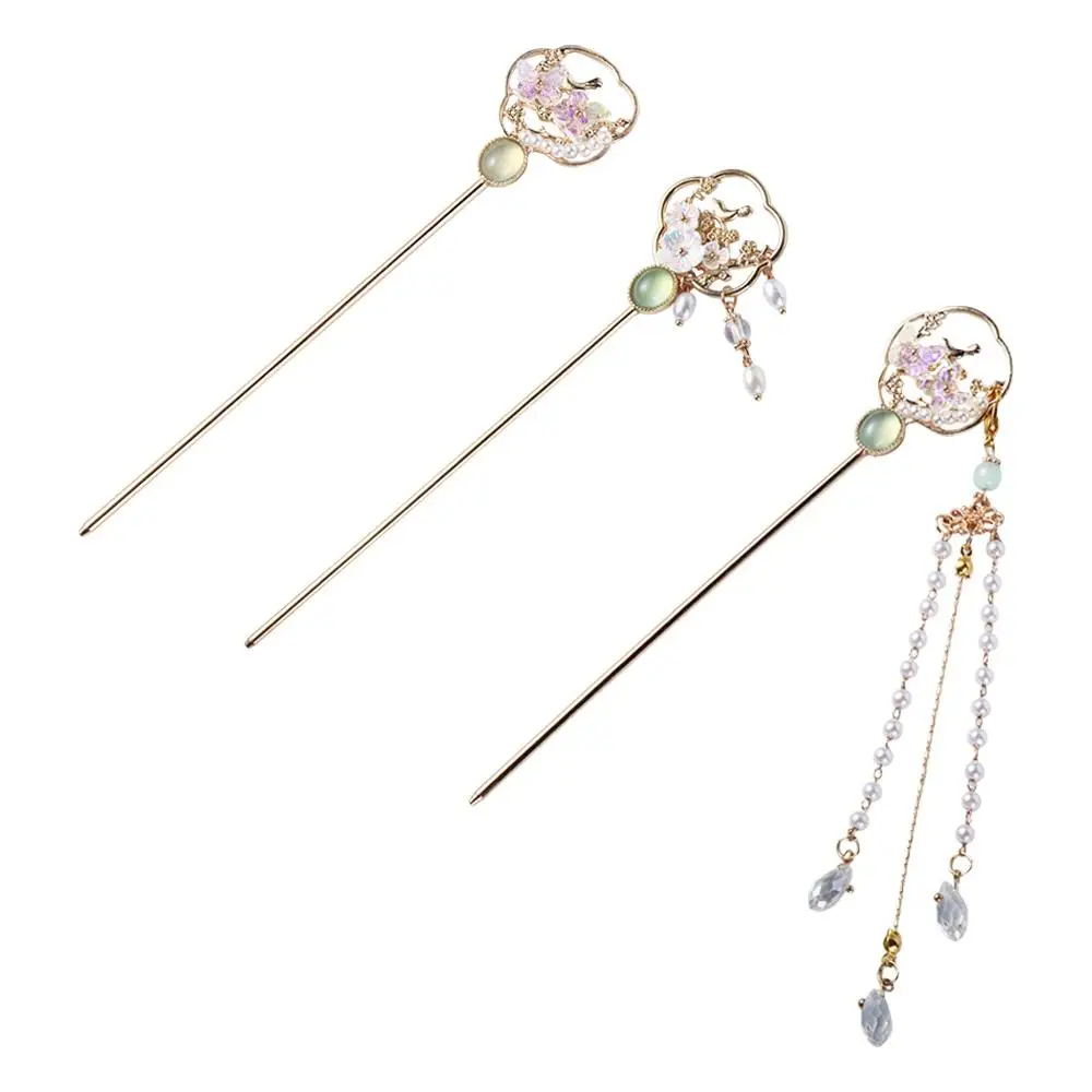 

Luxury Retro Tassel Sweet Flower Elegant Exquisite Headdress Ancient Hair Stick Women Tassel Hair Stick Chinese Style Hair Fork