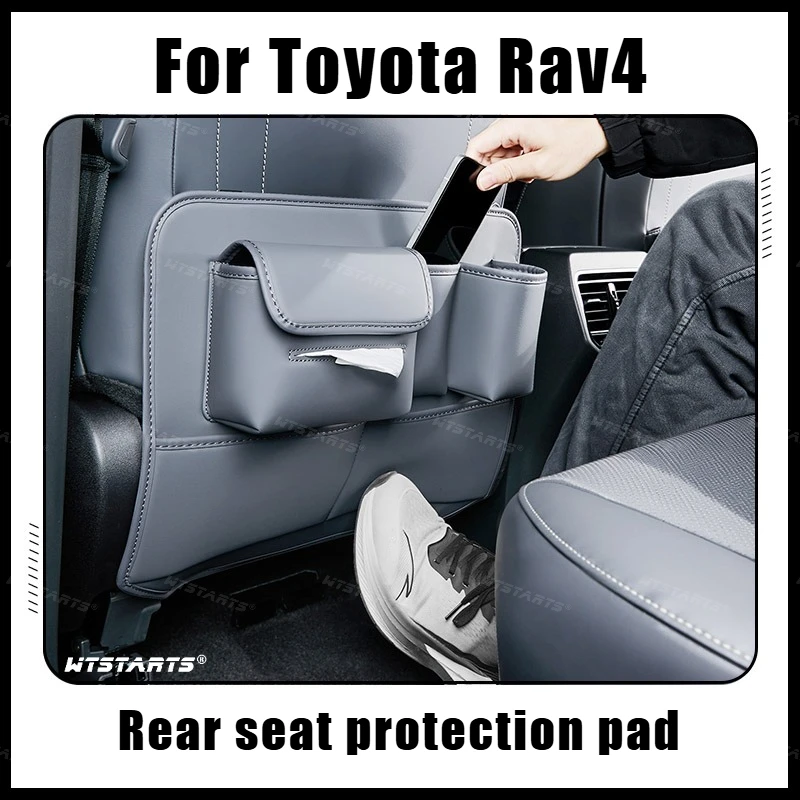 For Toyota Rav4 2020-2026 Seat back protector anti kick pad Rear seat backrest protector Dustproof Car Interior Accessories