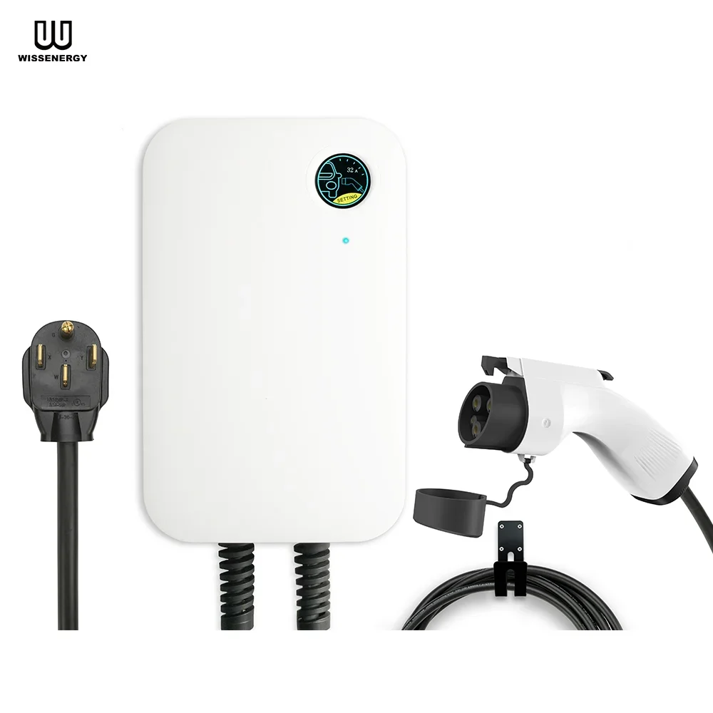 

WISSENERGY 7kW Electric Vehicle Charger 32A Temperature Monitoring 1phase Type1/2 GBT AC EV Wallbox Charger for Public