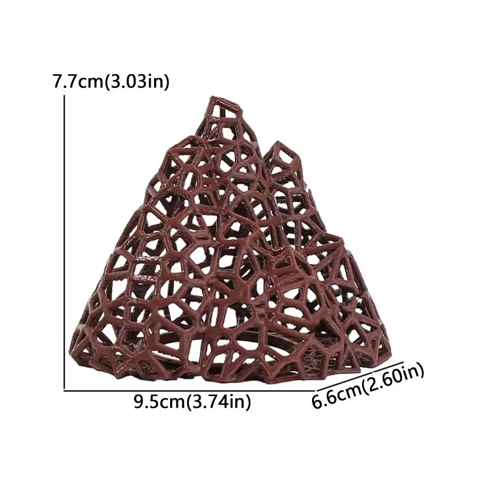 3D Printed Fish Shrimp Hideout Shelter Hollow Out Natural Look Aquarium Cave Shelter Grid Multi-level Plastic Fish Hidden House - view 6