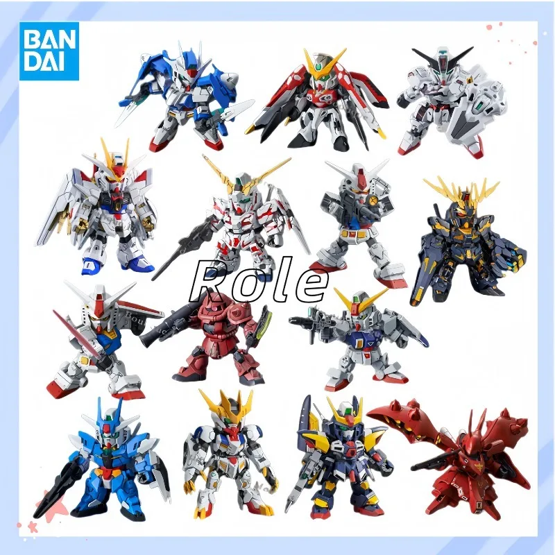 

【In Stock】Bandai Original SDCS RX-78-2 ZAKU UNICORN CALIBARN 00 DIVERACE Anime Figures Assembly Model Collection Gift