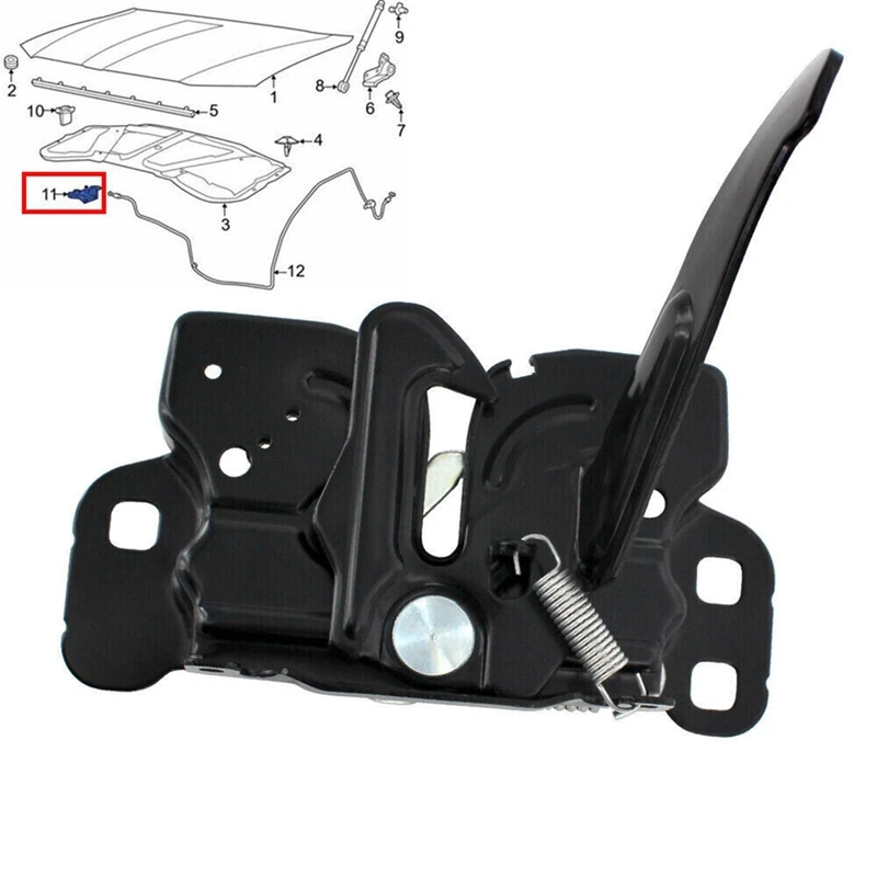 Car Hood Latch Lock CH1234104 55113787AB For Chrysler 300 Dodge Charger 2011 -2020 Spare Parts Hood Lock Actuator 55113780AC