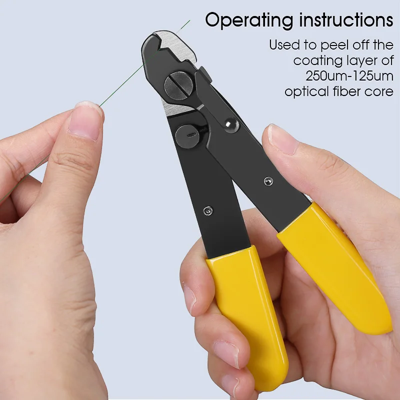 COMPTYCO Single-Port Optical Fiber Stripper Wire Strippers Fiber Optic Stripping Pliers FTTH Tool