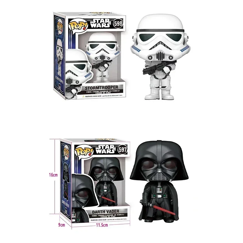 فوكو بوب حرب النجوم 597 #   598 #   مجموعة ديكور من الفينيل على شكل شخصية محاصر، ألعاب رائعة وجميلة هدية للأطفال