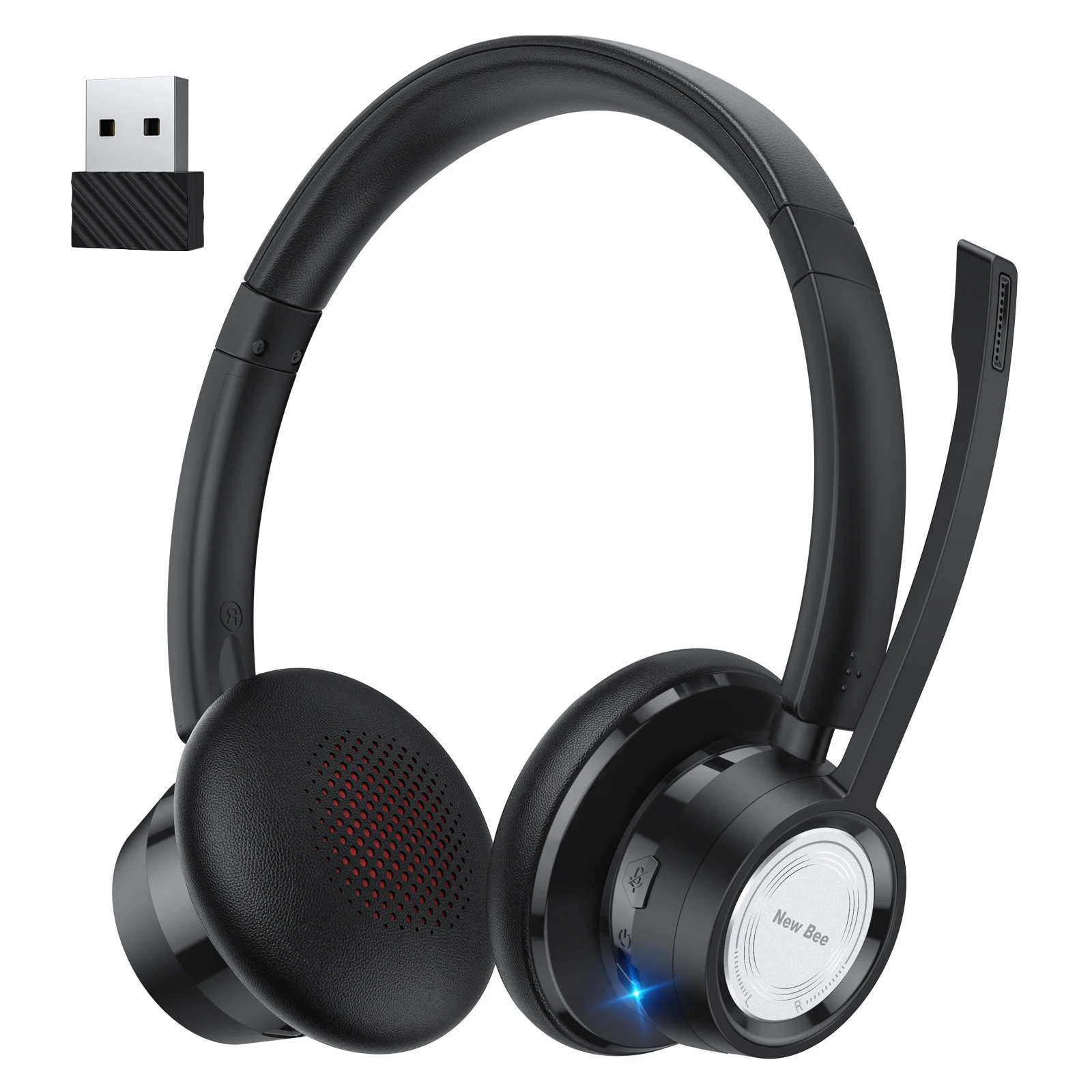 New Bee BH58 Bluetooth Wireless Headphones V5.0 Headset 25 Hrs Play Time with Mic Office Study Foldable Headphones Earphones