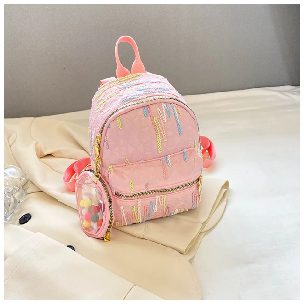 

Новый нейлоновый женский рюкзак большой вместимости с маленькой сумкой, школьный рюкзак для студентов, износостойкий рюкзак в полоску, уличный рюкзак