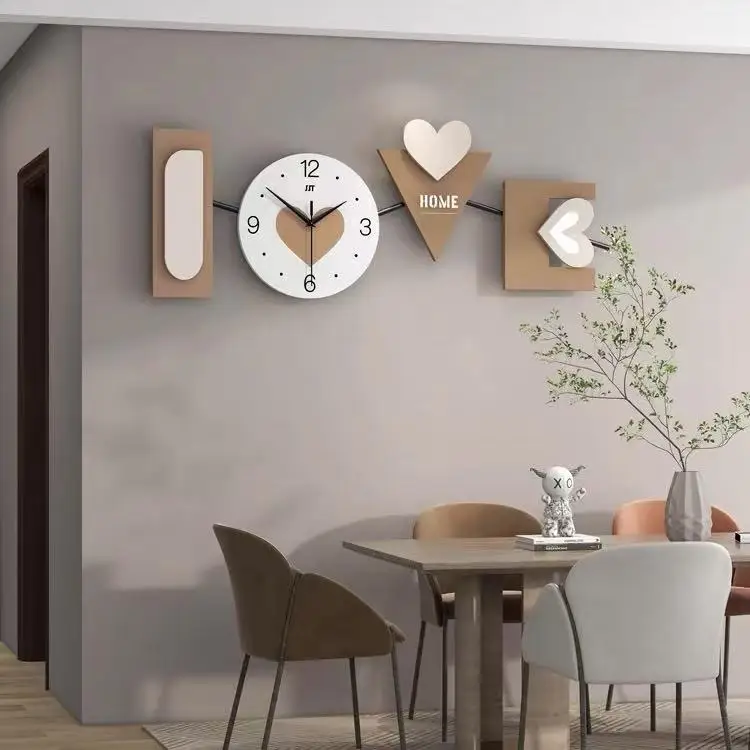 

30X80CM Cream Wind Living Room New Modern Simple Creative Clock Hanging Wall Decorative Clock