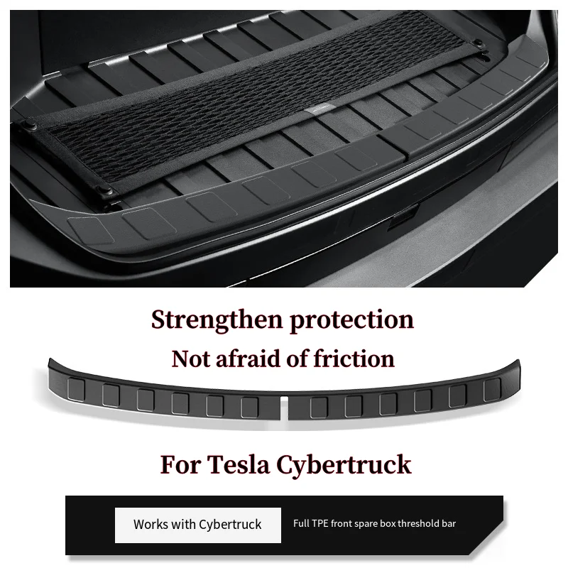 

For Tesla Model Cybertruck Rear Door Sill Protective Hidden protection TPE Protective Board Car Anti-collision Decoration