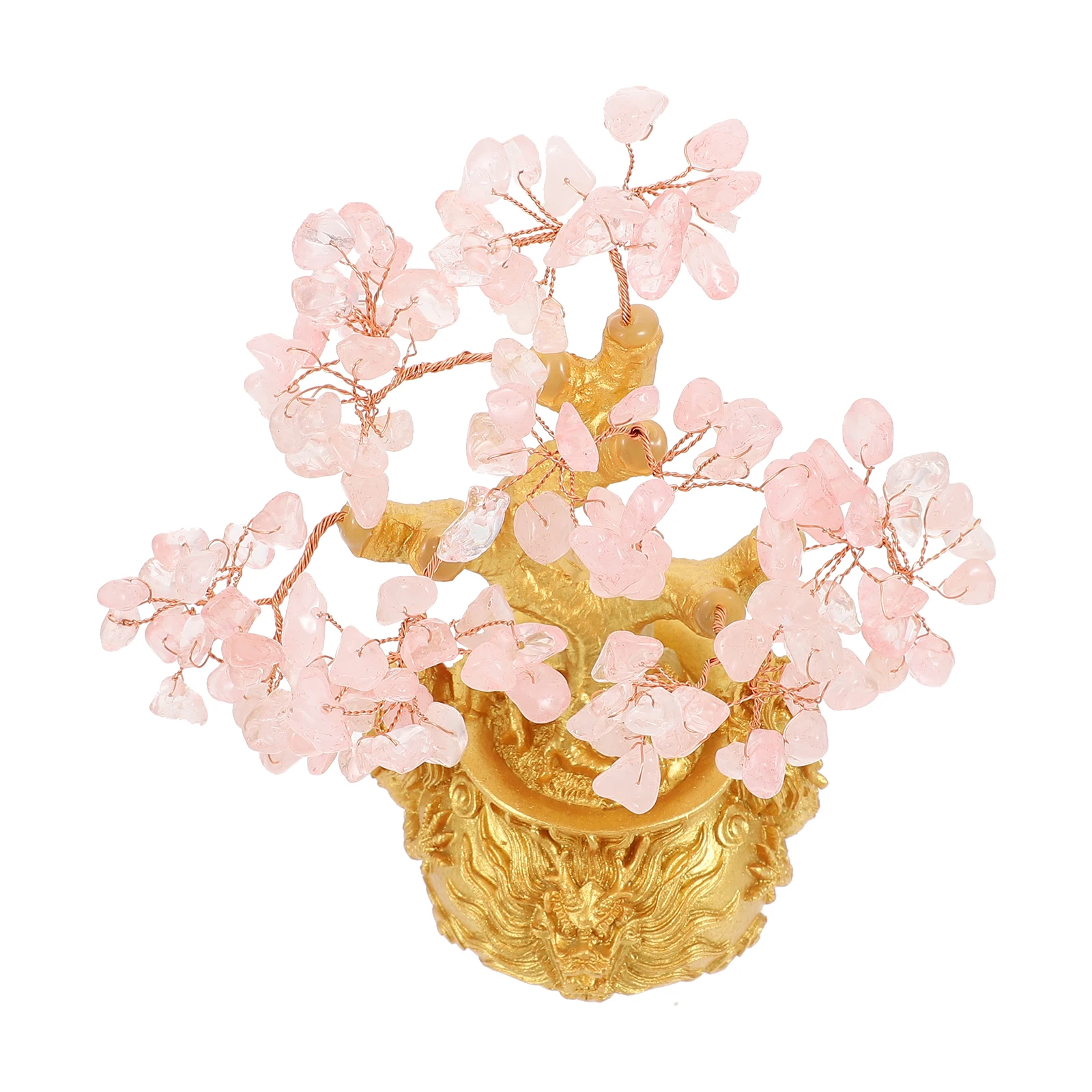

Crystal Money Tree Birthday Gift Fortune Decor Crystals Sculpture Festive Decoration Tabletop Resin Desktop Ornament