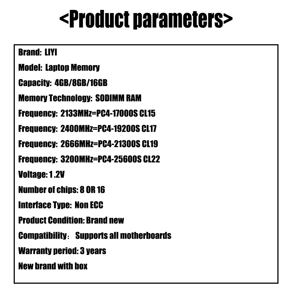 Imagem -05 - Memória de Ram Ddr4 para o Portátil 16gb 8gb 4gb 2400 2133 2666 3200 Mhz Sodimm Pc4 17000 19200 21300 25600 Ddr4