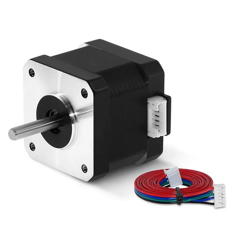 Nema 17 Stepper Motor, 1Pcs Bipolar 1.7A 40Ncm(56.2Oz.In) 40Mm Body 4-Lead With 40Mm Cable And Connector For 3D Printer/Cnc