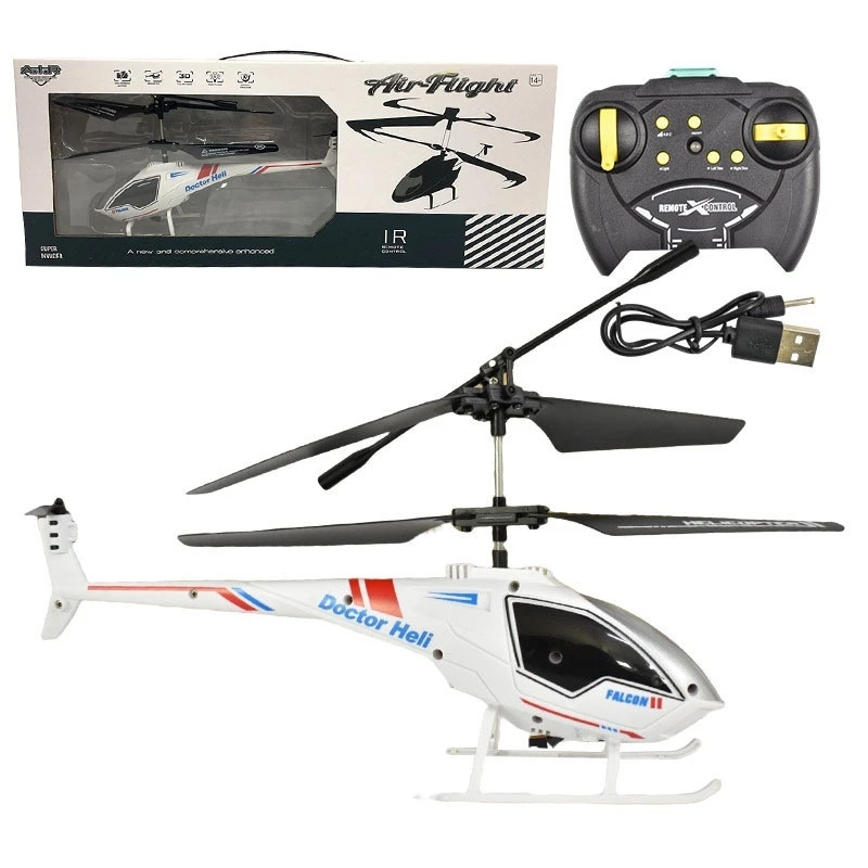 Hf 8350 Rc Helicopter 2.5 Channel Remote Control Aircraft Altitude Hold Rechargeable Model For Hobby Beginner Outdoor Play