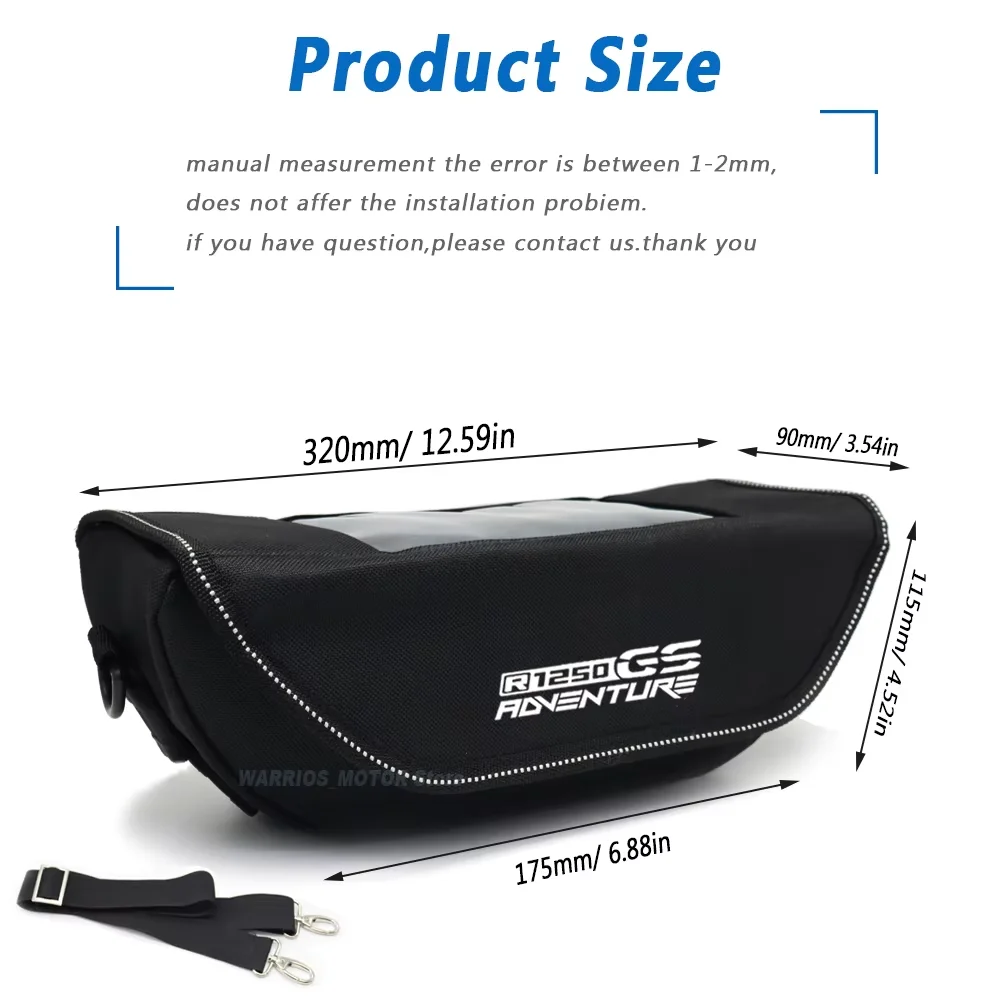 Sac de guidon de moto étanche, sac de navigation de voyage pour R1200GS R 1200 GS R1200 GSA