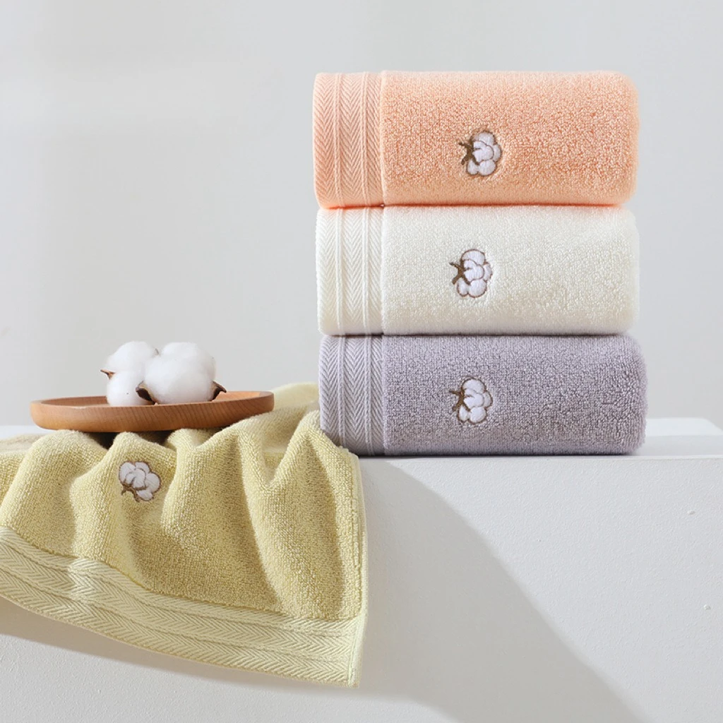 100% Cotton A-Grade Thickened Oversized Face Towel Individually Packaged Non-Shedding, Antibacterial, Ideal for Home Facial Use