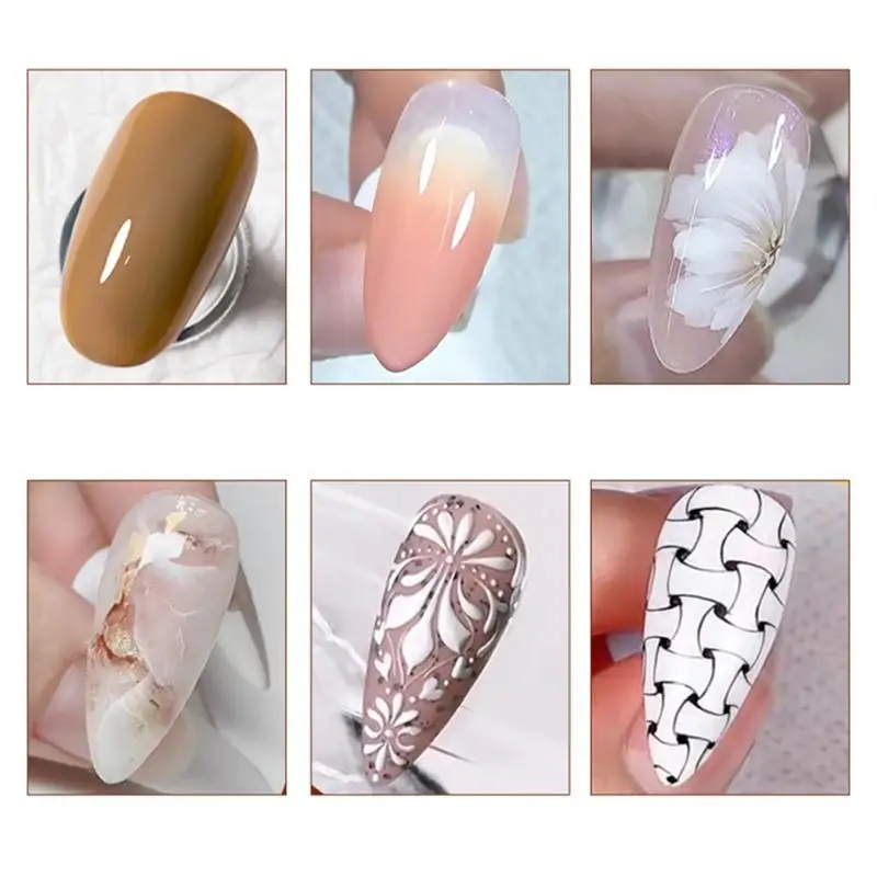 4-farbiger fester Creme kleber Nagellack UV-LED-Gel dauerhafte Glitzer farben Lack DIY Maniküre Zubehör einweichen