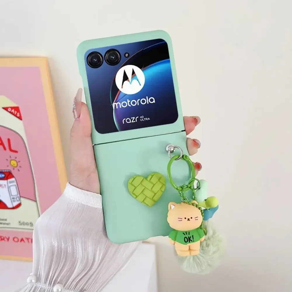Case for Motorola Razr 40 50 Ultra Razr 40Ultra 50U 2023 Case Cute Skin-Friendly with Keychain Shockproof Hard Back Cover