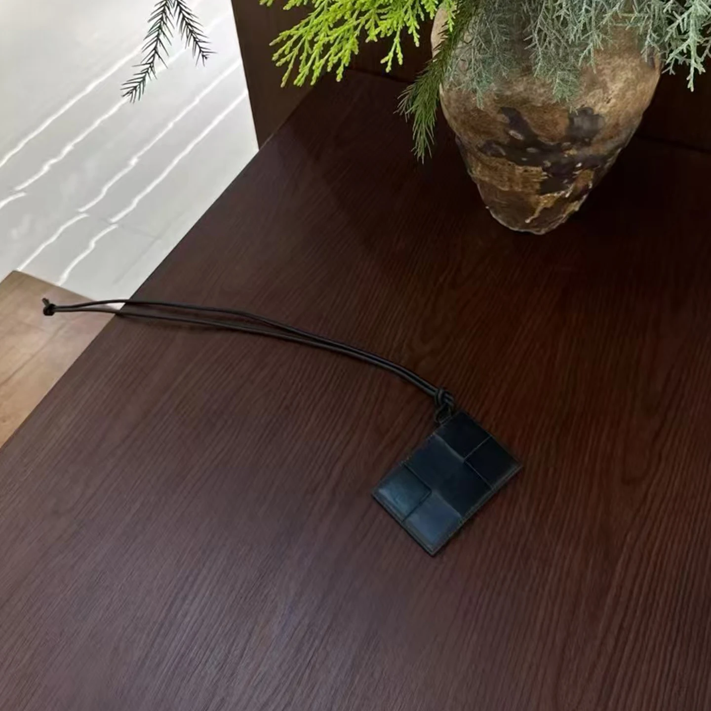 حار مبيعات معرف مكتب حامل بطاقة الرقبة المحفظة الرجال والنساء حامل بطاقة العمل اليد المنسوجة محفظة من جلد الغنم بطاقات حامل مع الحبل