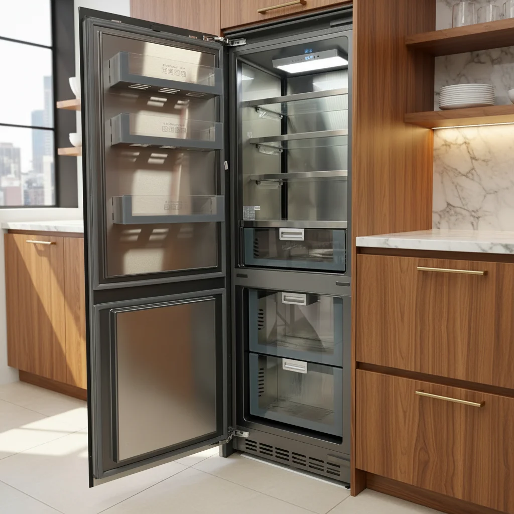 BC-302WQB Appliances Bottom Freezer Single Door Built-in Refrigerator Integrated Fridge Large Backlight Source
