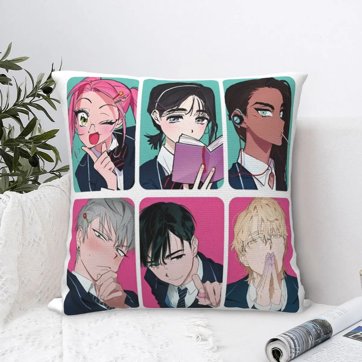 Alien Stage Anime Square Pillowcases Living Room Mizi Sua Till Ivan Hyuna Luka Cushion Cover Funny Decorative Throw Pillow Case