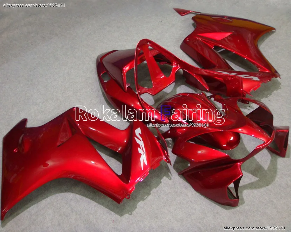 Bodywork kit For Honda VFR800 2002-2012 VFR 800 02-12 Full Red Sport Bike Motorcycle Fairing Set (Injection molding)