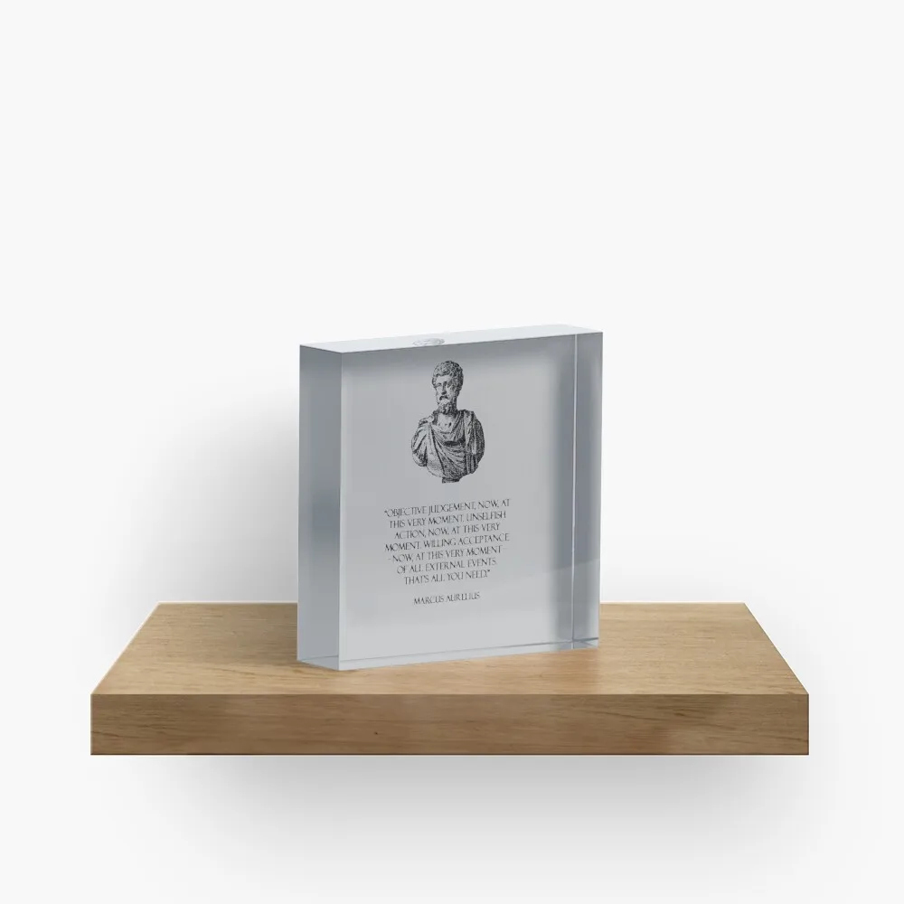 Marcus Aurelius Stoicism  Acrylic Block Fashionable Print Board  Clear Photos Family Cute Home Art Room Process Stamping