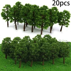 30/20/10pcs 8cm 5cm 3.5cm Mini Model Trees Micro Pine Trees Sandtable Decor Model Railway Train Layout DIY Accessories