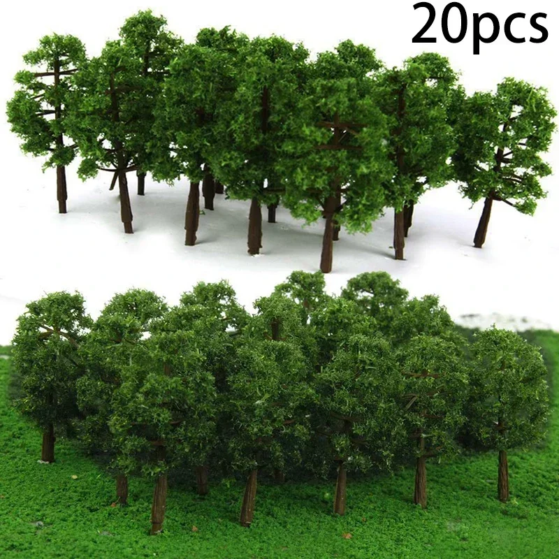 30/20/10pcs 8cm 5cm 3.5cm Mini Model Trees Micro Pine Trees Sandtable Decor Model Railway Train Layout DIY Accessories