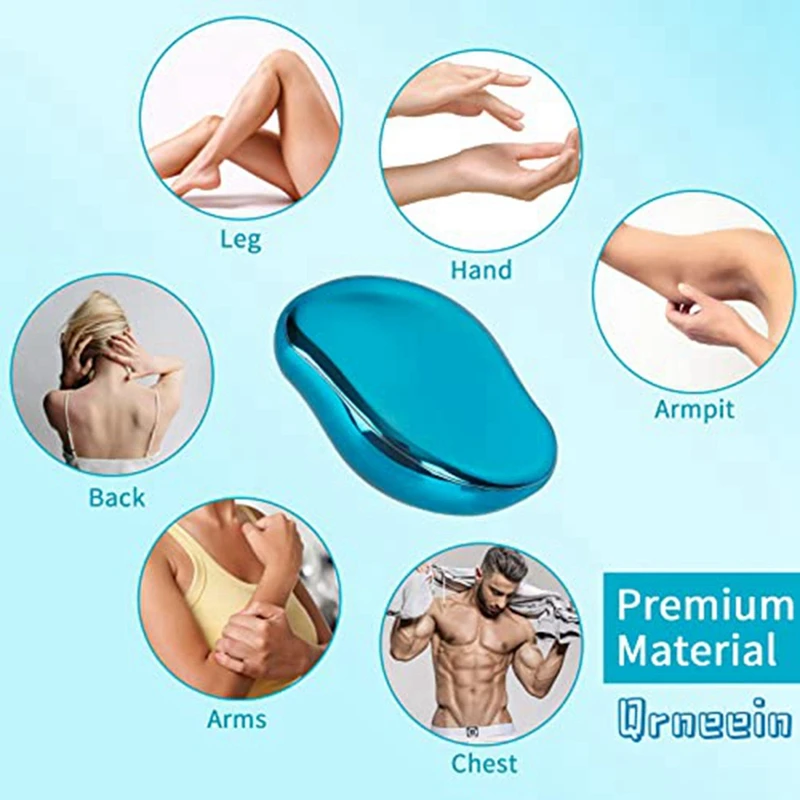 AD-Painless Magic Crystal Hair Remover For Women Men Hair Removal Eraser Exfoliator Tool For Arms Legs Back