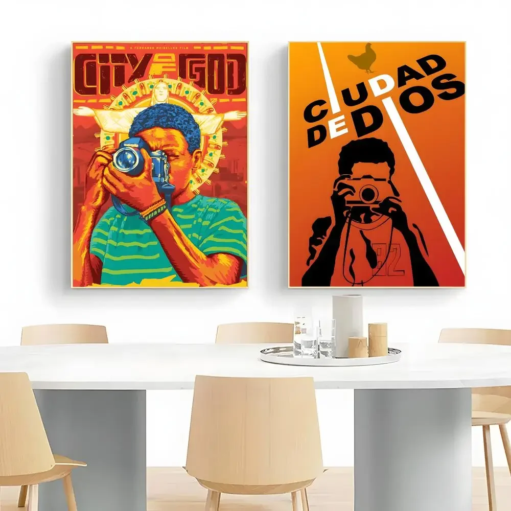 Crime Classic C-City Of God Poster Frameless Peel-and-Stick Removable Wall Art Print
