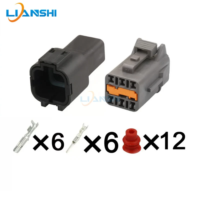 6Pin 7123-7760-40 7222-7760-40 Sealed Connector Kit w/Terminals For Citroen Peugeot Renault Accelerator Pedal Harness Plug Autos