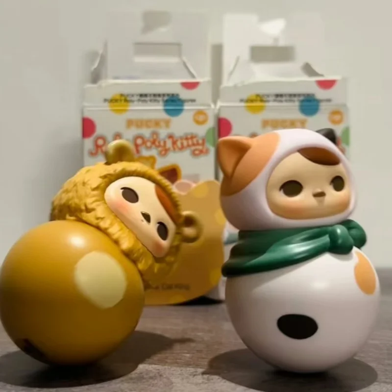 

Original Pucky Roly-Poly Kitty Series Blind Box Toys Kawaii Surprise Guess Bag Cute Doll Anime Figure Home Model for Girls Gift